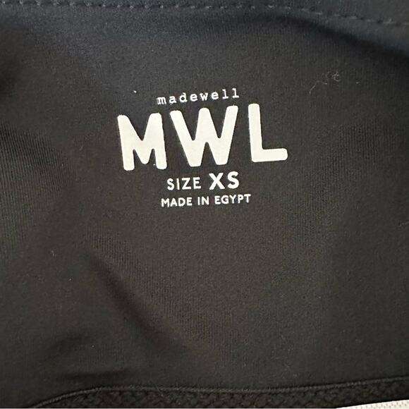 Madewell Flex Square-Neck Sports Bra Black‎ Size XS - Picture 8 of 9